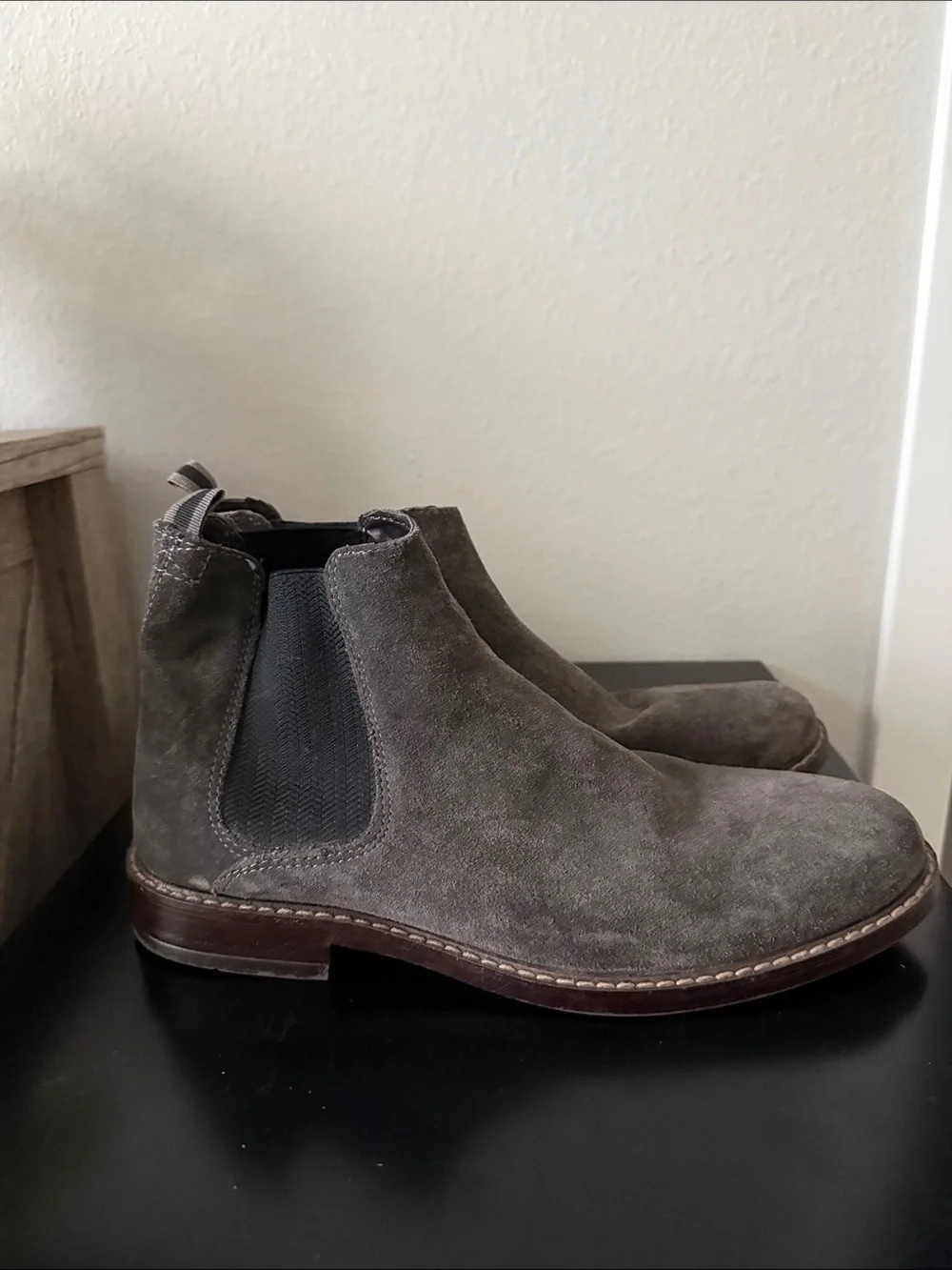 Crown Vintage Slate Gray Suede Boots